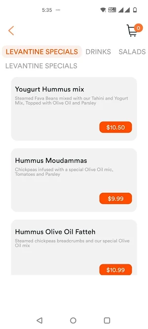 Levantine Restaurant Screenshot 2