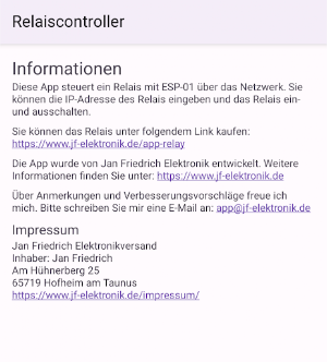 Relaiscontroller Screenshot 1