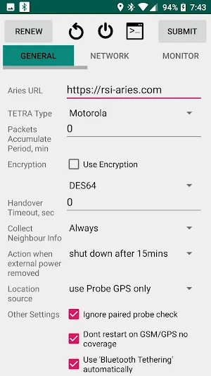 Aries Probe Controller Screenshot 1