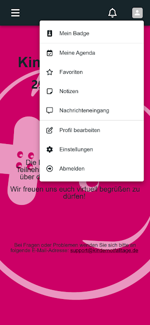 Kindernotfalltage 2026 Screenshot 2