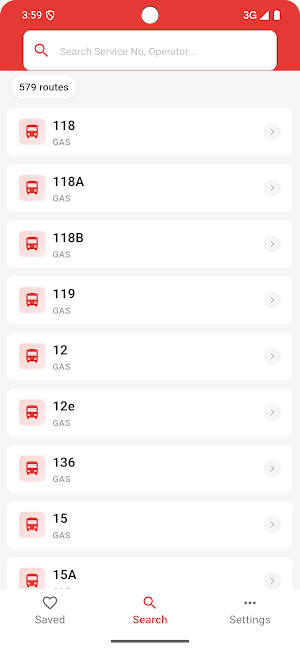 Singapore Bus Tracker–Next Bus Screenshot 1