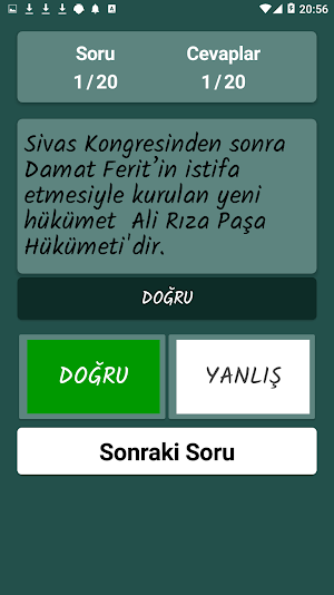 KPSS Doğru Yanlış -  KPSS Soru Cevap Screenshot 1
