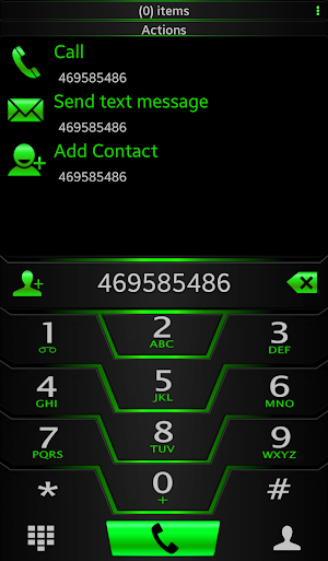 Theme Darkcity gren Rocketdial Screenshot 3