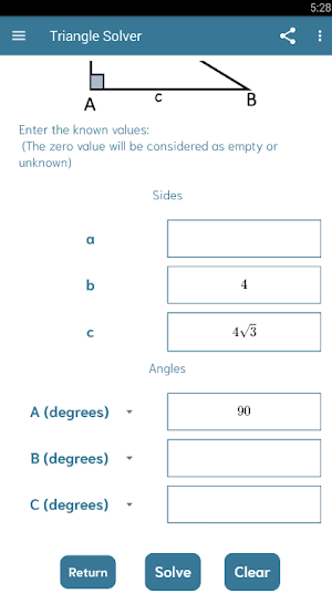 Triangle Solver Screenshot 1