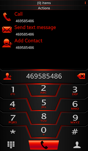 Theme Darkcity red Rocketdial Screenshot 3