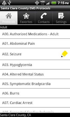 Santa Clara Co. EMS Protocols Screenshot 3
