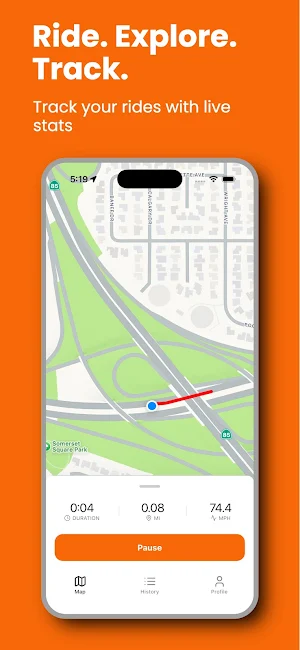 Motorcycle & Car Ride Tracker Screenshot 0