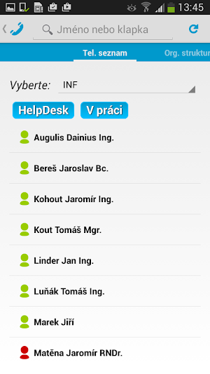 Telefonní seznam PLA Screenshot 0