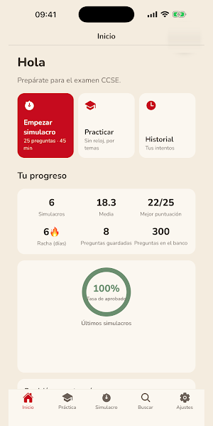 CCSE Examen - Nacionalidad Screenshot 1