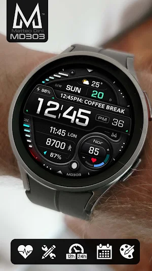 MD303 Digital watch face Screenshot 0