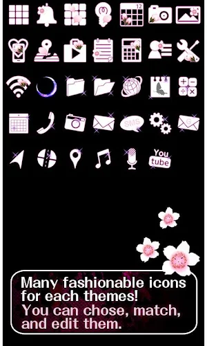 Sakura Night Theme +HOME Screenshot 3