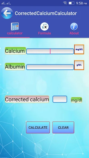 Corrected Calcium Calculator Screenshot 0