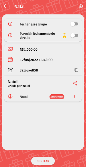 Amigos Secretos: Sorteio Screenshot 1