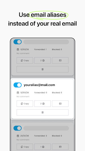 Alias Email Screenshot 1