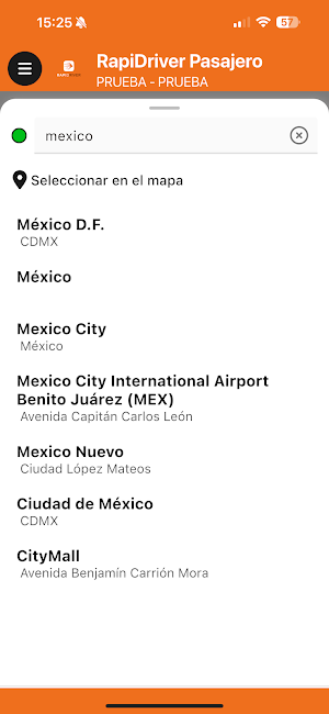 RapiDriver Pasajero Screenshot 1