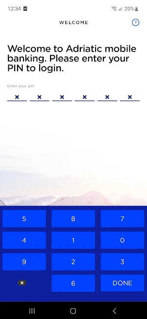 Adriatic mBanking Montenegro Screenshot 1