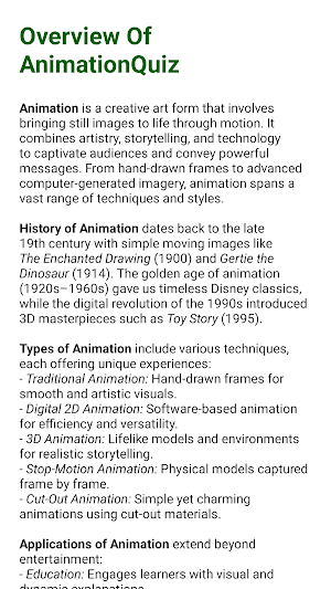 AnimationQuiz Screenshot 0
