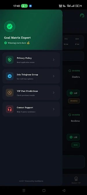 Goal Matrix Betting Tips Screenshot 2