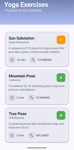 Daily Yoga Bliss Exercises Screenshot 1