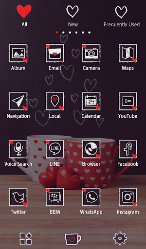 Pair Mugs with HeartsTheme Screenshot 2