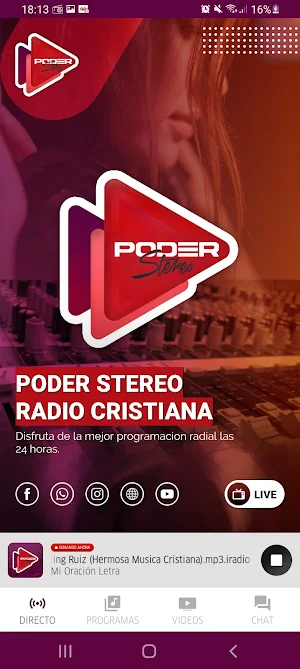 Poder Stereo - Radio Cristiana Screenshot 1