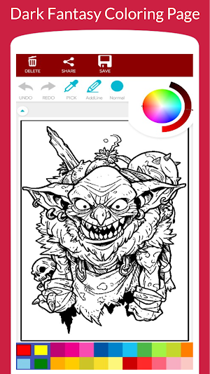 Dark Fantasy Monster Coloring Screenshot 0