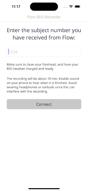 EEG Recorder - Flow Screenshot 0