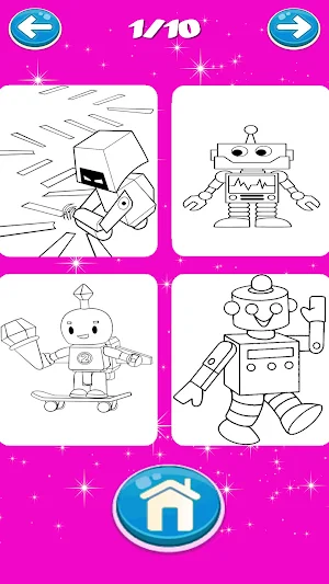 Draw Wali Robot Coloring Book Screenshot 1