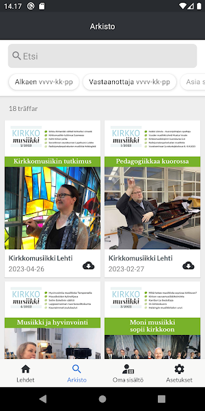 Kirkkomusiikkilehti Screenshot 1