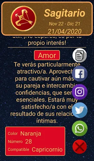Horóscopo en Español 2020 Screenshot 2