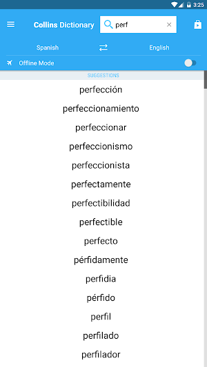 Collins Spanish Complete Dictionary Screenshot 1
