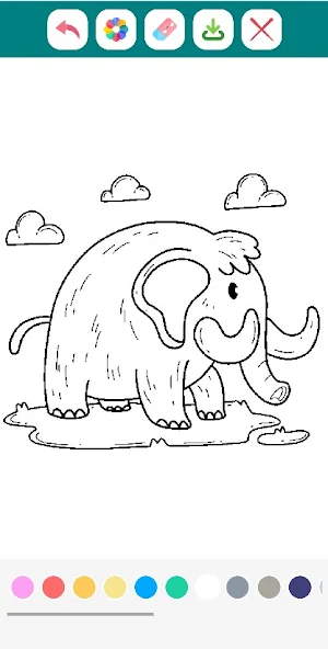 Cute Elephant Coloring Book Screenshot 3