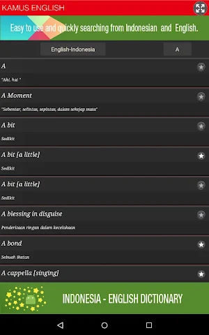 INDONESIA - ENGLISH DICTIONARY Screenshot 1