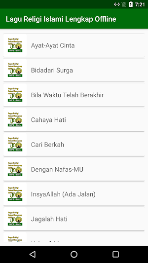 Lagu Religi Islami Offline + Lirik Screenshot 1