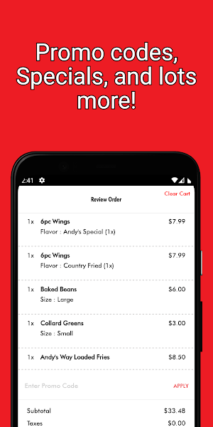 Andy's Wings & Things Screenshot 2