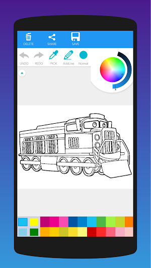 Fast Trains Coloring Book Screenshot 3