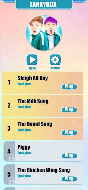 Lankybox Music Tiles Game Screenshot 0