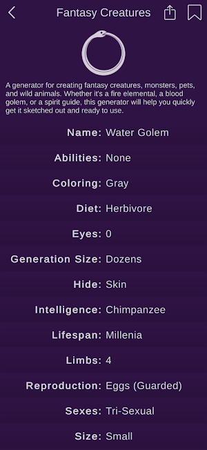 Fantasy Writer's Companion Screenshot 1