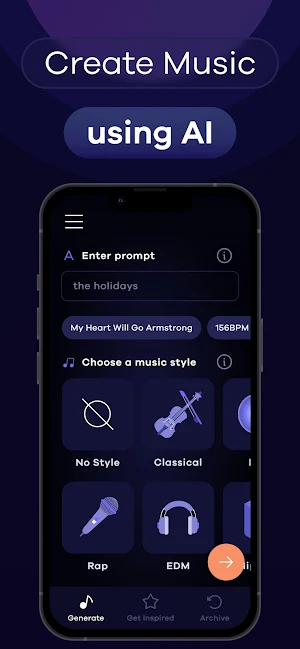 Melodia - AI Music Generator Screenshot 1