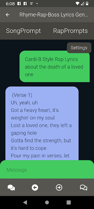 Rhyme Rap Boss - AI Lyrics Screenshot 1
