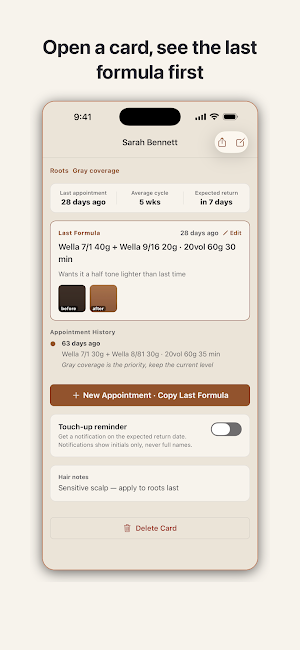 ColorCarte: Hair Formulas Screenshot 1