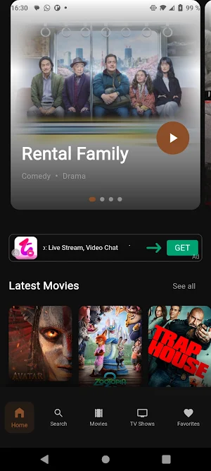 RAVE : Movies and TV shows Screenshot 1