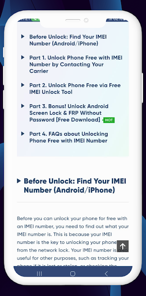 IMEI Unlock : Device Unlock Screenshot 3