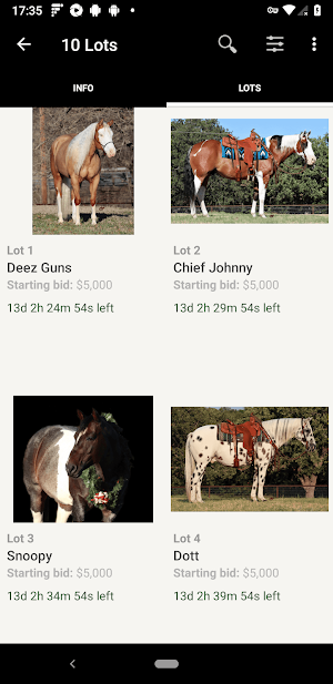Legacy Horse Sales Screenshot 2