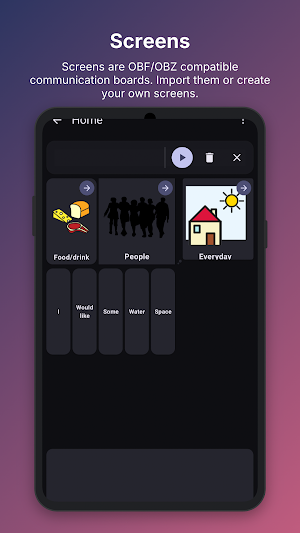 Wingmate - AAC Communication Screenshot 1