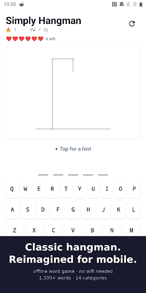 Simply Hangman: Word Game Screenshot 1