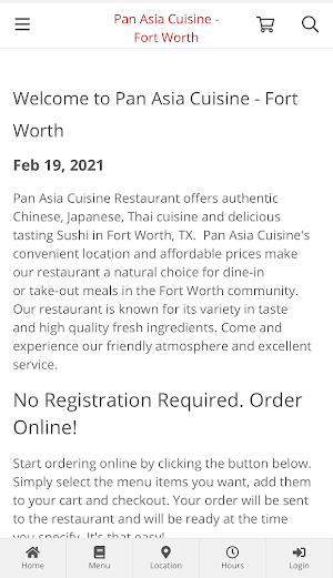 Pan Asia Cuisine - Fort Worth Screenshot 0