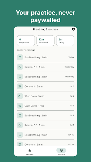 Guided Breathing Exercises Screenshot 2