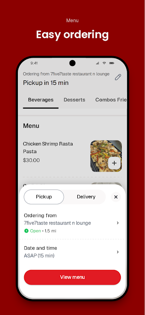 7five7taste restaurant Screenshot 2
