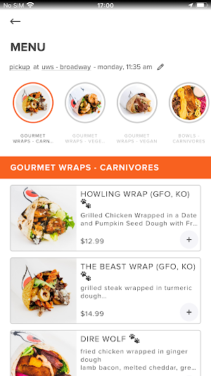 Wolfnights Gourmet Wraps Screenshot 2